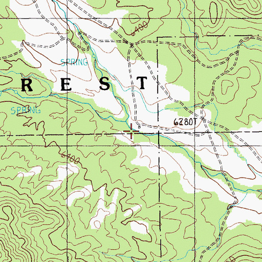 Topographic Map of North Fork Cottonwood Creek, NV