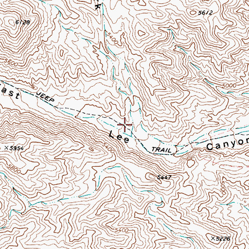 Topographic Map of North Fork East Lee Canyon, NV