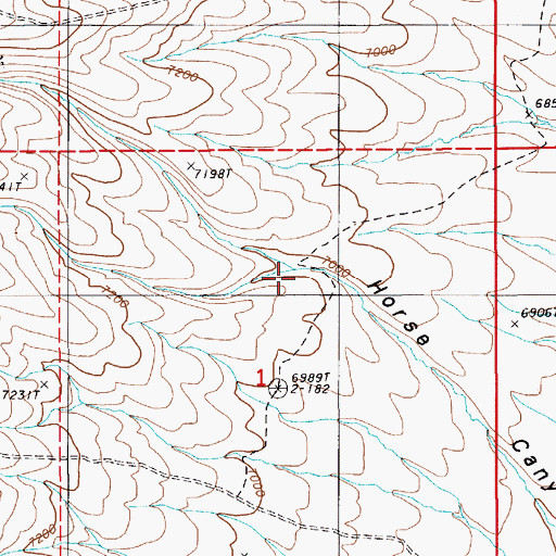 Topographic Map of North Fork Horse Canyon, NV