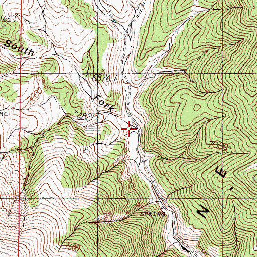 Topographic Map of North Fork War Canyon, NV