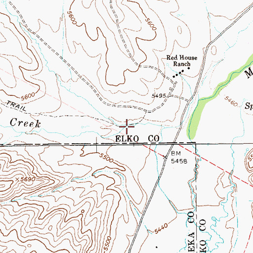 Topographic Map of North Haskell Creek, NV