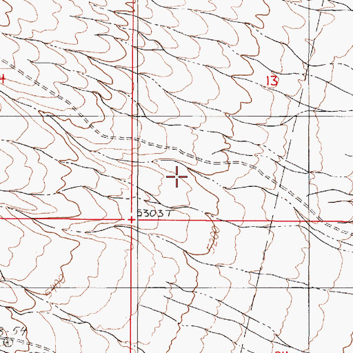 Topographic Map of North Hog Canyon, NV