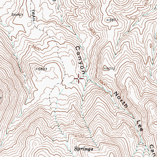 Topographic Map of North Lee Canyon, NV