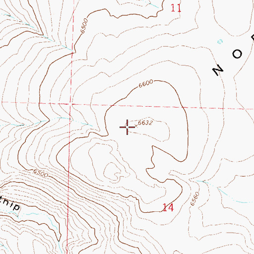 Topographic Map of North Rock Springs Table, NV
