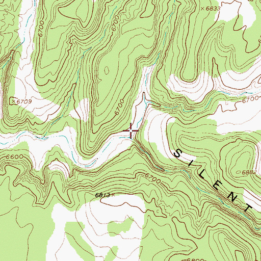 Topographic Map of North Silent Canyon, NV