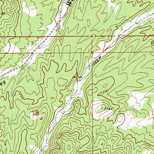 Topographic Map of North Sixmile Canyon, NV