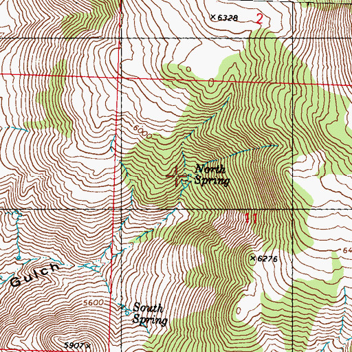 Topographic Map of North Spring, NV