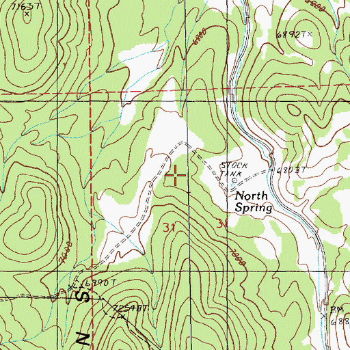 Topographic Map of North Spring, NV