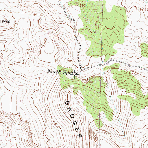 Topographic Map of North Spring, NV