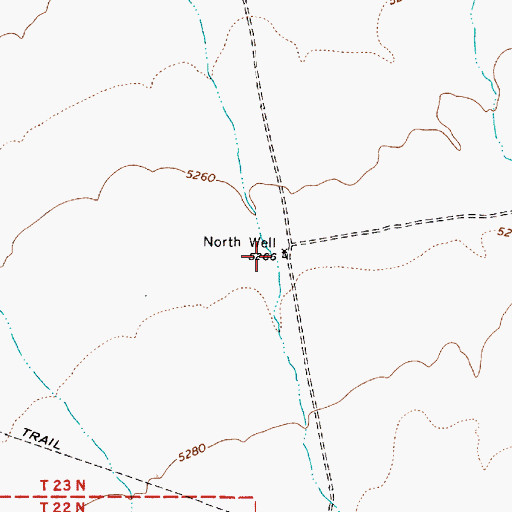 Topographic Map of North Well, NV