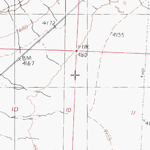 Topographic Map of O'Brien Creek, NV