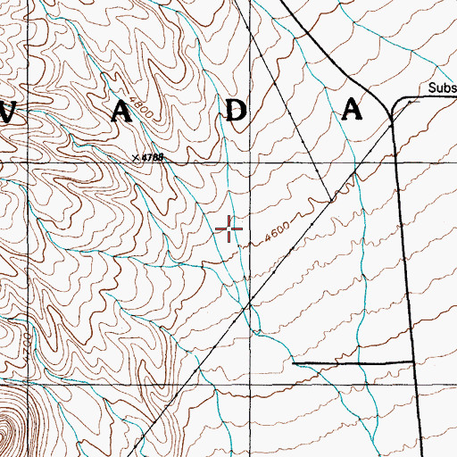 Topographic Map of Oak Spring Wash, NV