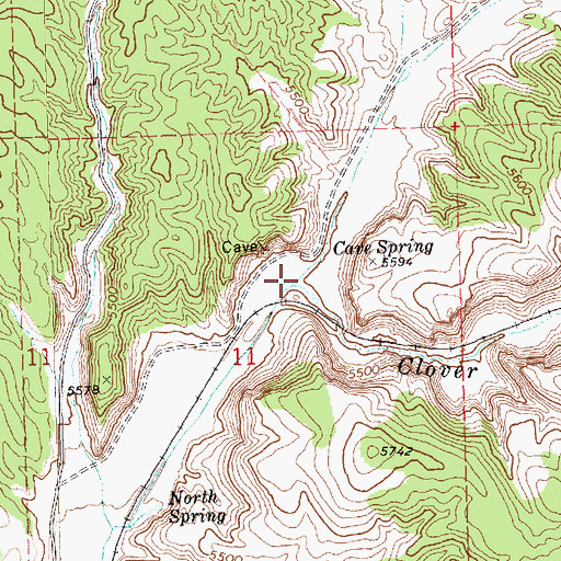 Topographic Map of Oak Well Canyon, NV