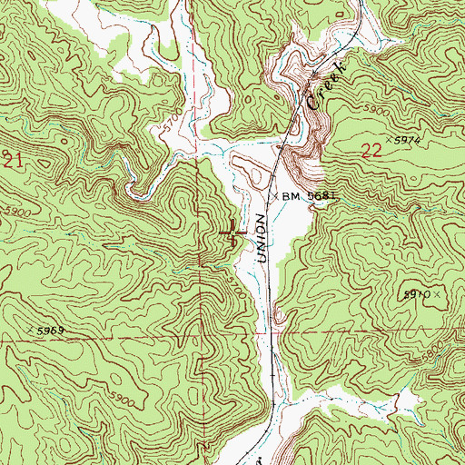 Topographic Map of Oak Well Hollow, NV