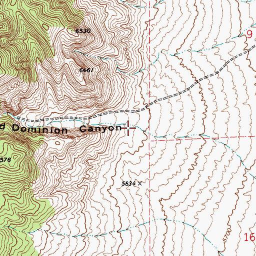 Topographic Map of Old Dominion Canyon, NV