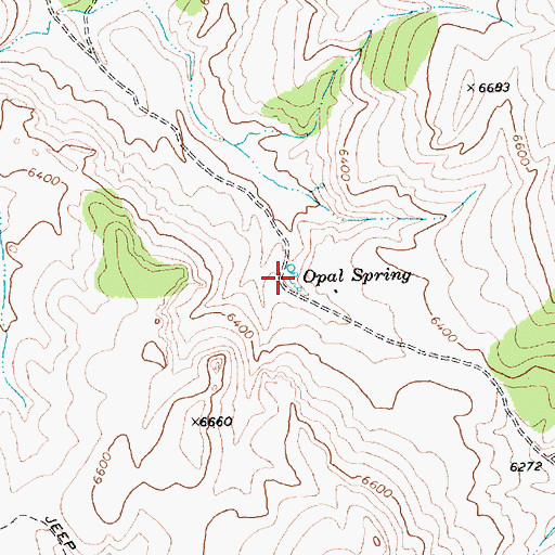 Topographic Map of Opal Spring, NV