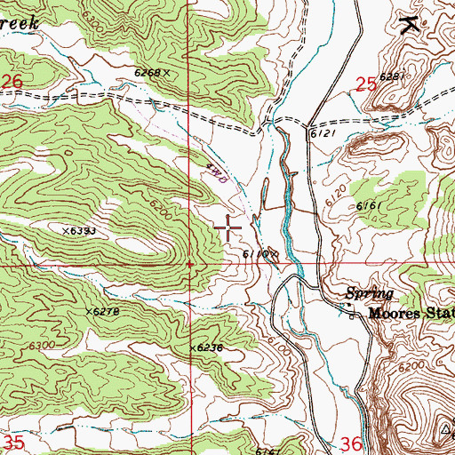 Topographic Map of Orange Lichen Creek, NV