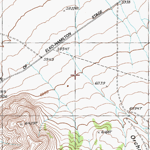 Topographic Map of Orchard Canyon, NV