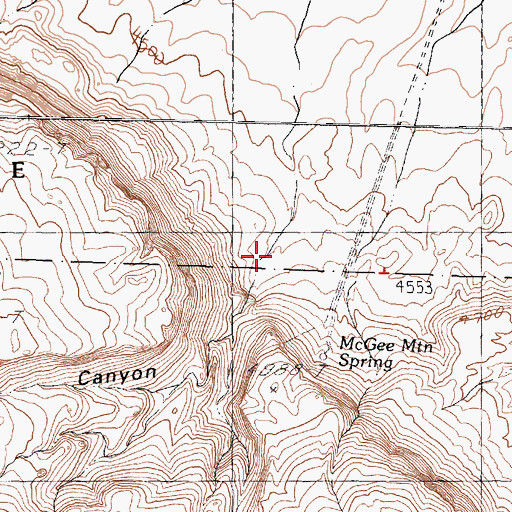 Topographic Map of Oregon Canyon, NV