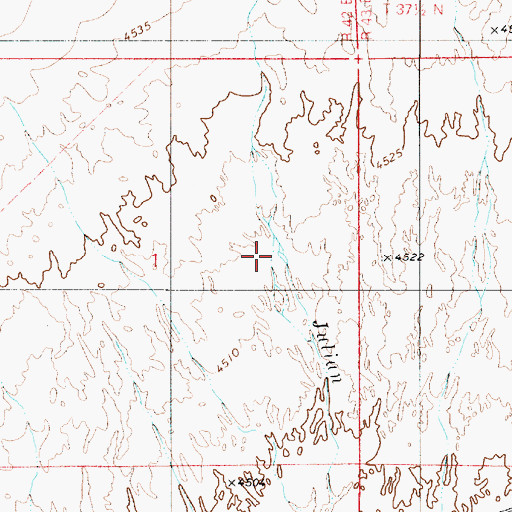 Topographic Map of Osgood Creek, NV