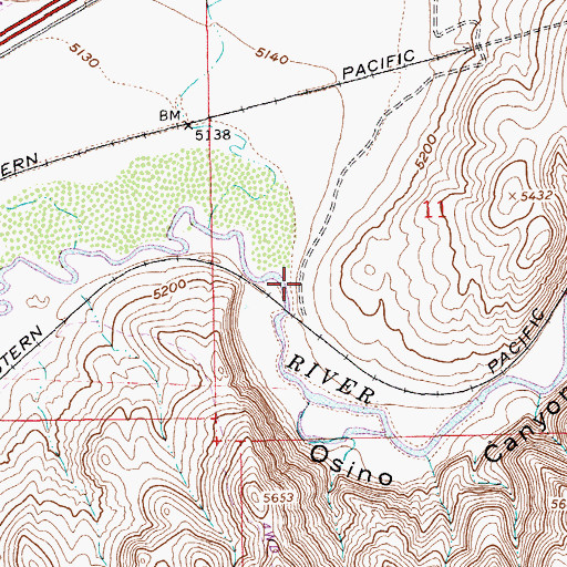 Topographic Map of Osino Canyon, NV