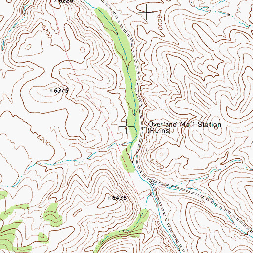 Topographic Map of Overland Mail Station, NV