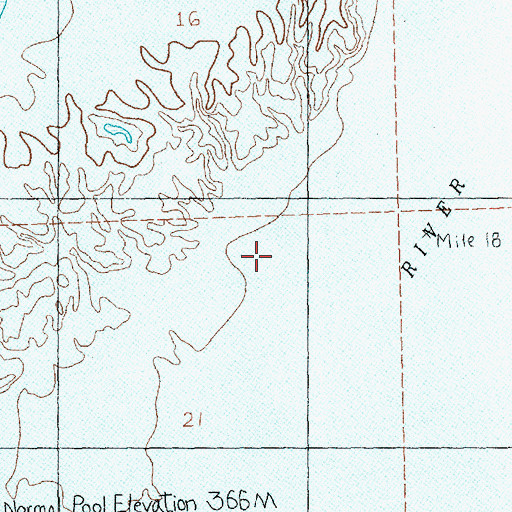 Topographic Map of Overton Arm, NV