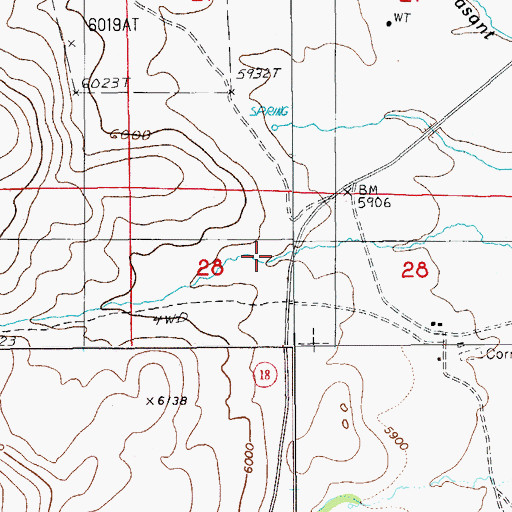 Topographic Map of Packer Canyon, NV