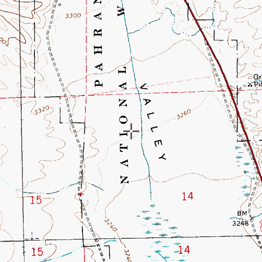 Topographic Map of Pahranagat National Wildlife Refuge, NV