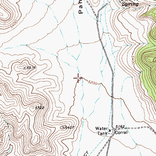 Topographic Map of Pahroc Canyon, NV