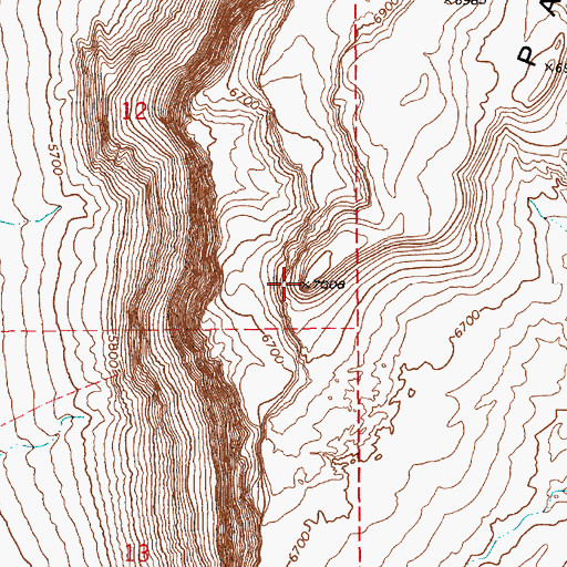 Topographic Map of Palisade Mesa, NV