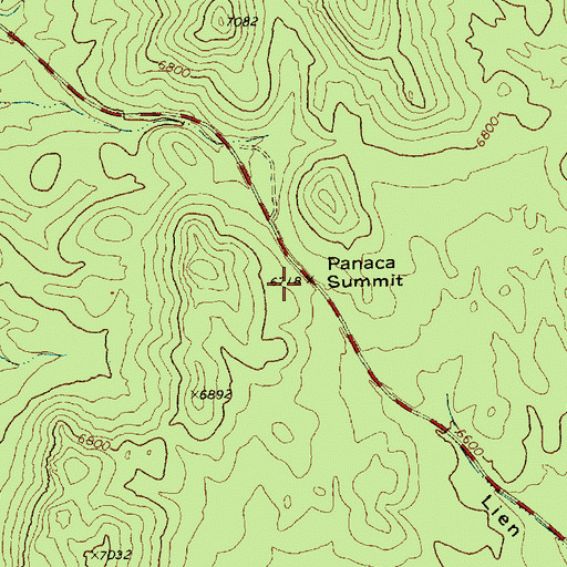 Topographic Map of Panaca Summit, NV