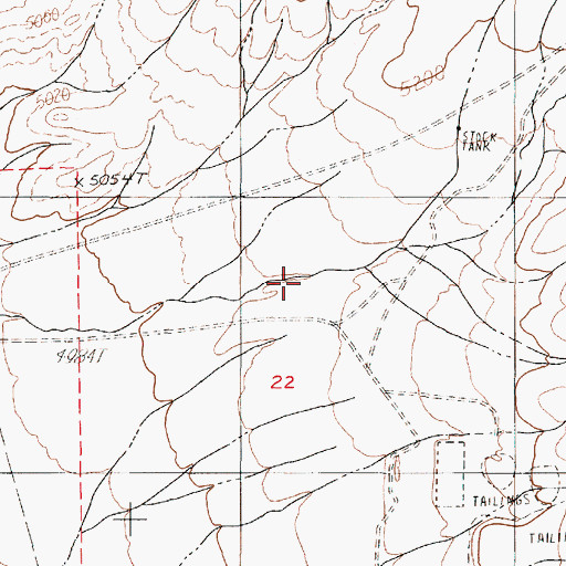 Topographic Map of Panther Canyon, NV