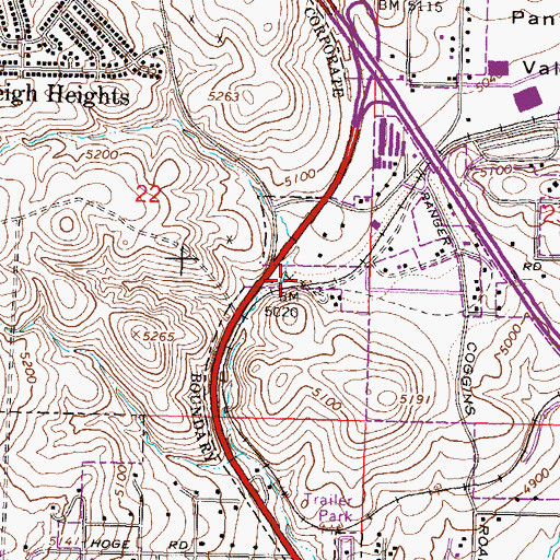 Topographic Map of Panther Valley, NV