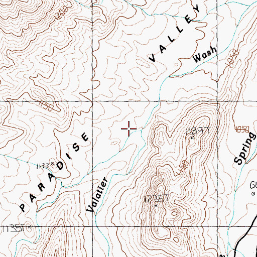 Topographic Map of Paradise Valley, NV