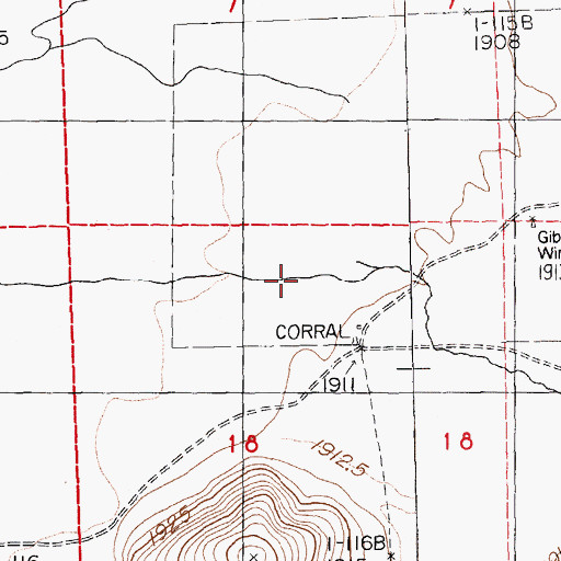 Topographic Map of Paris Creek, NV