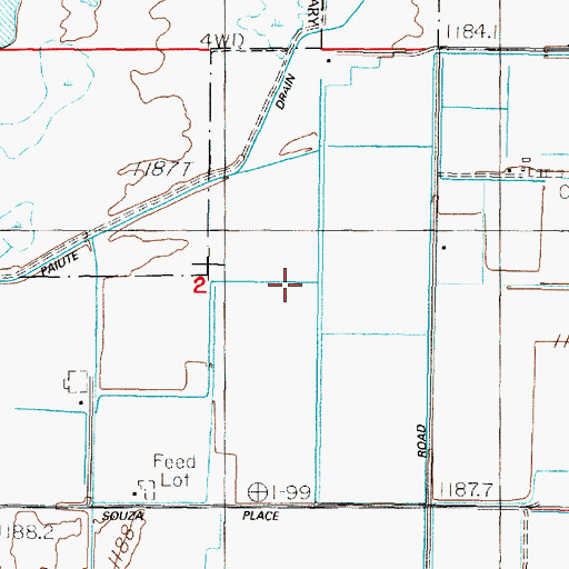 Topographic Map of Patrick Drain, NV