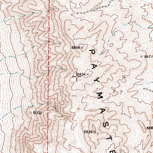 Topographic Map of Paymaster Ridge, NV