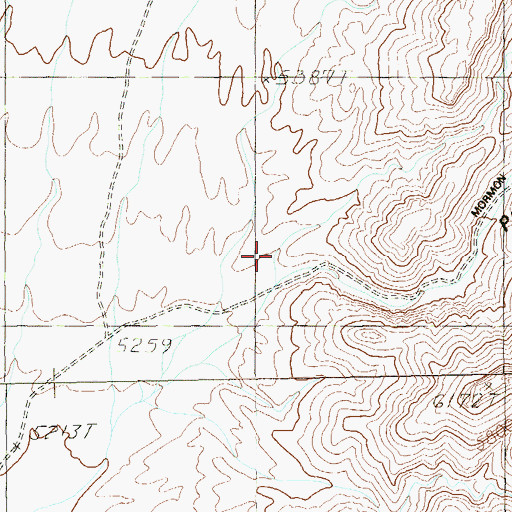 Topographic Map of Peek-a-boo Canyon, NV