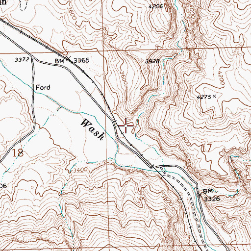 Topographic Map of Pennsylvania Canyon, NV