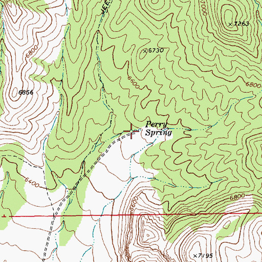 Topographic Map of Perry Spring, NV