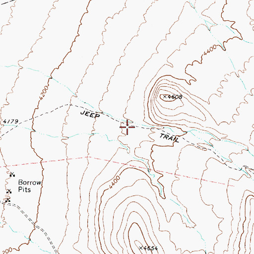 Topographic Map of Pete Canyon, NV