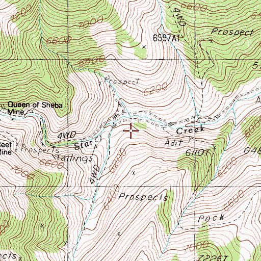 Topographic Map of Pflum Mine, NV