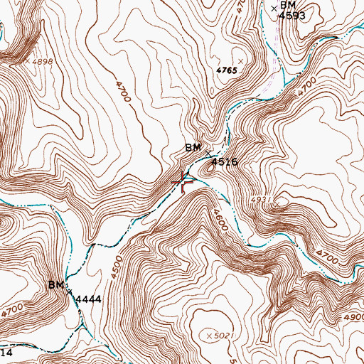 Topographic Map of Piapi Canyon, NV