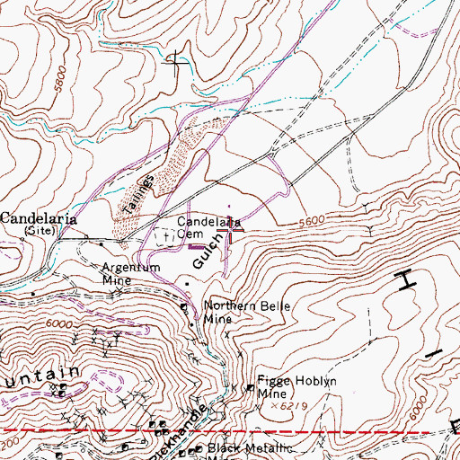 Topographic Map of Pickhandle Gulch, NV