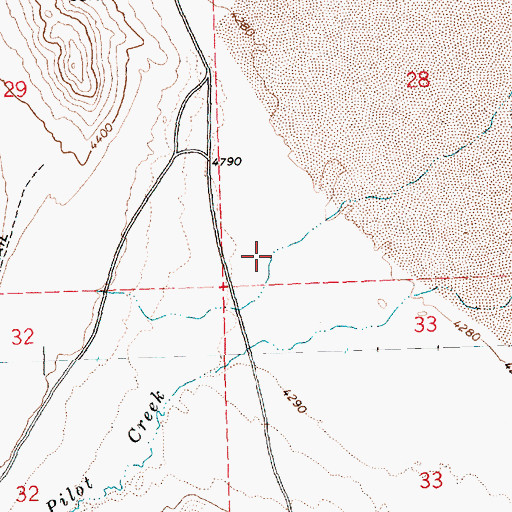 Topographic Map of Pilot Creek Valley, NV
