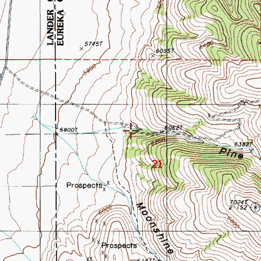 Topographic Map of Pine Canyon, NV