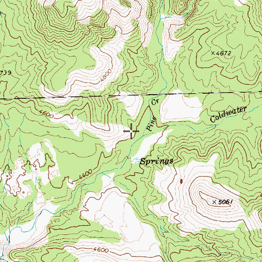 Topographic Map of Pine Creek, NV