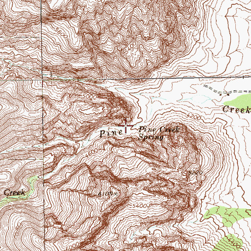 Topographic Map of Pine Creek Spring, NV