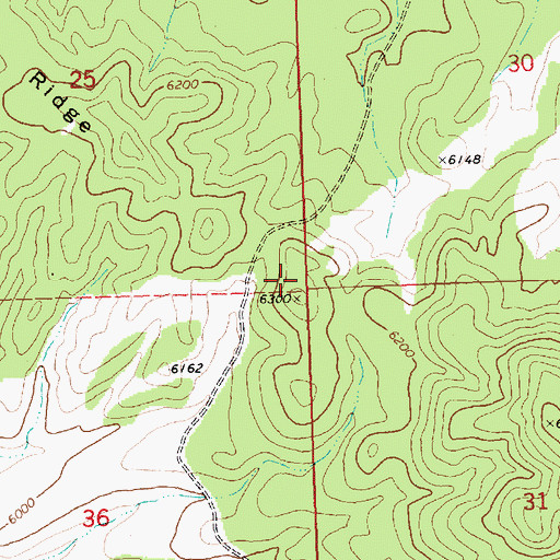 Topographic Map of Pine Ridge, NV